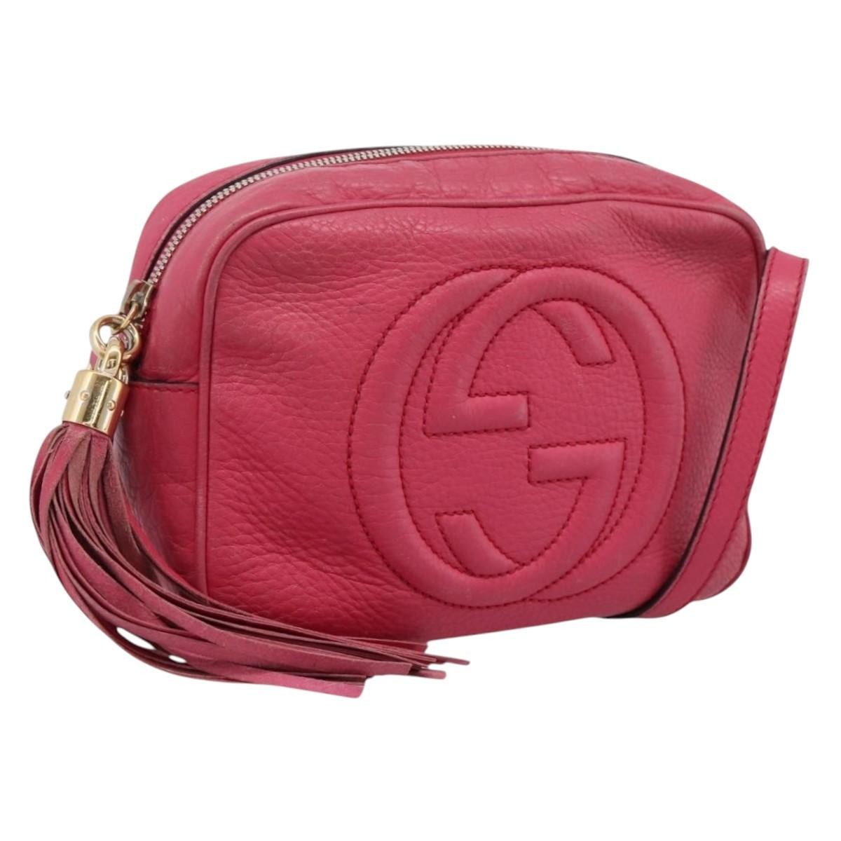 Gucci Soho Disco Leather Pink Leather Crossbody Bag Bag (Pre-Owned)