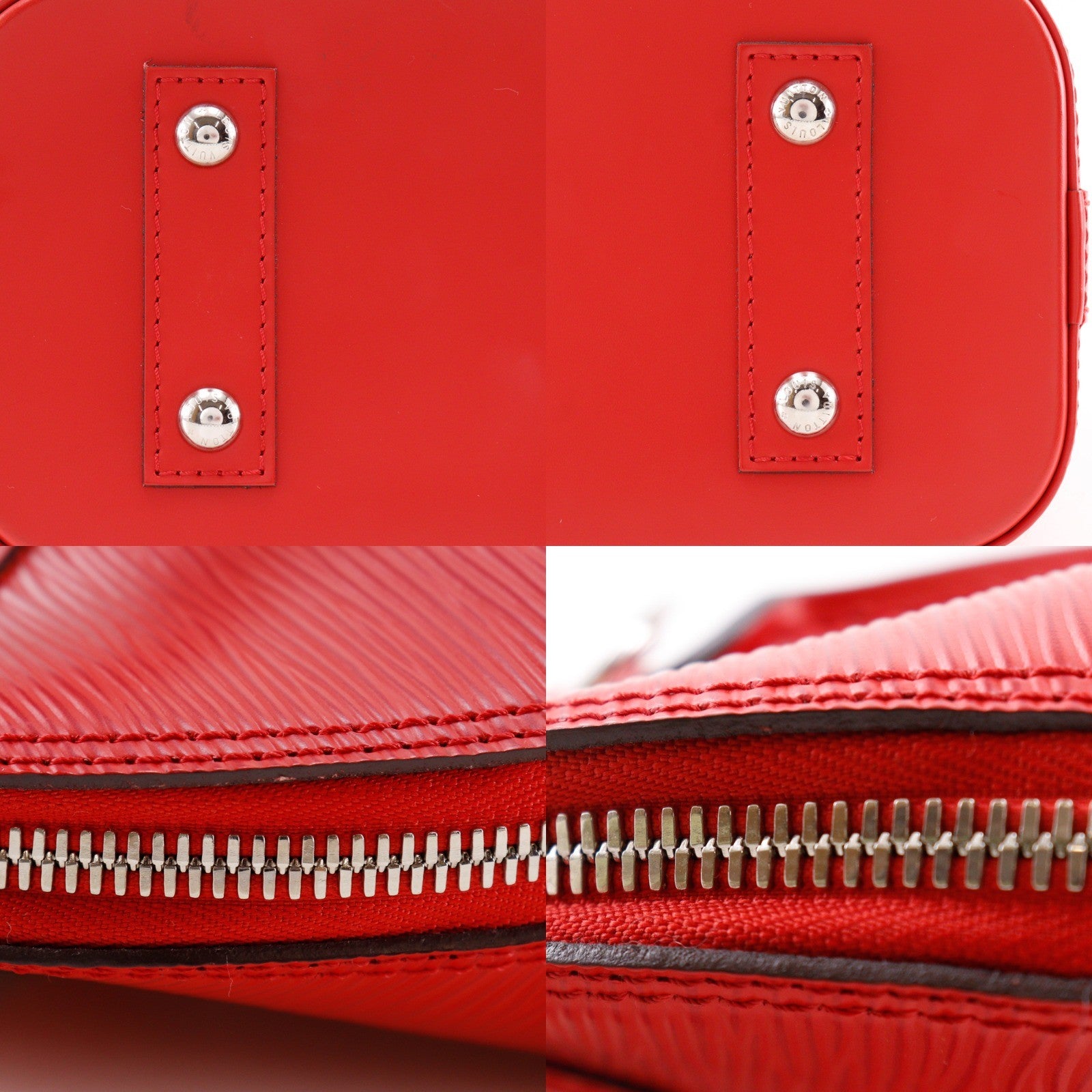 Louis Vuitton Alma Epi Leather Red Leather Handbag (Pre-Owned)