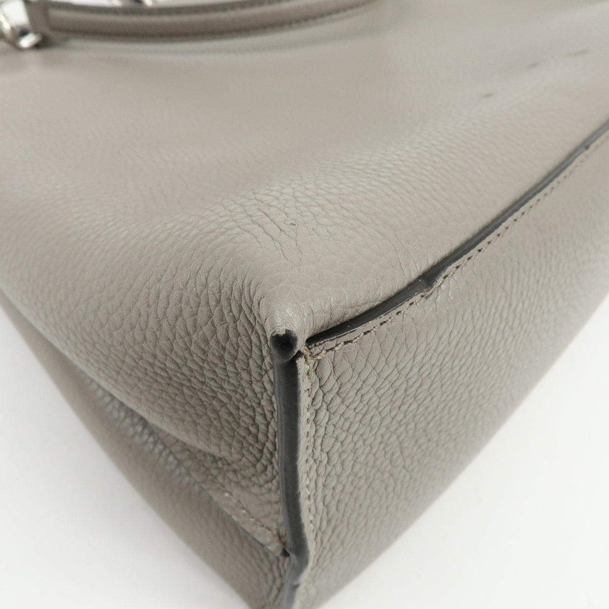 Gucci Bamboo Daily Top Handle Leather Gray Leather Handbag (Pre-Owned)