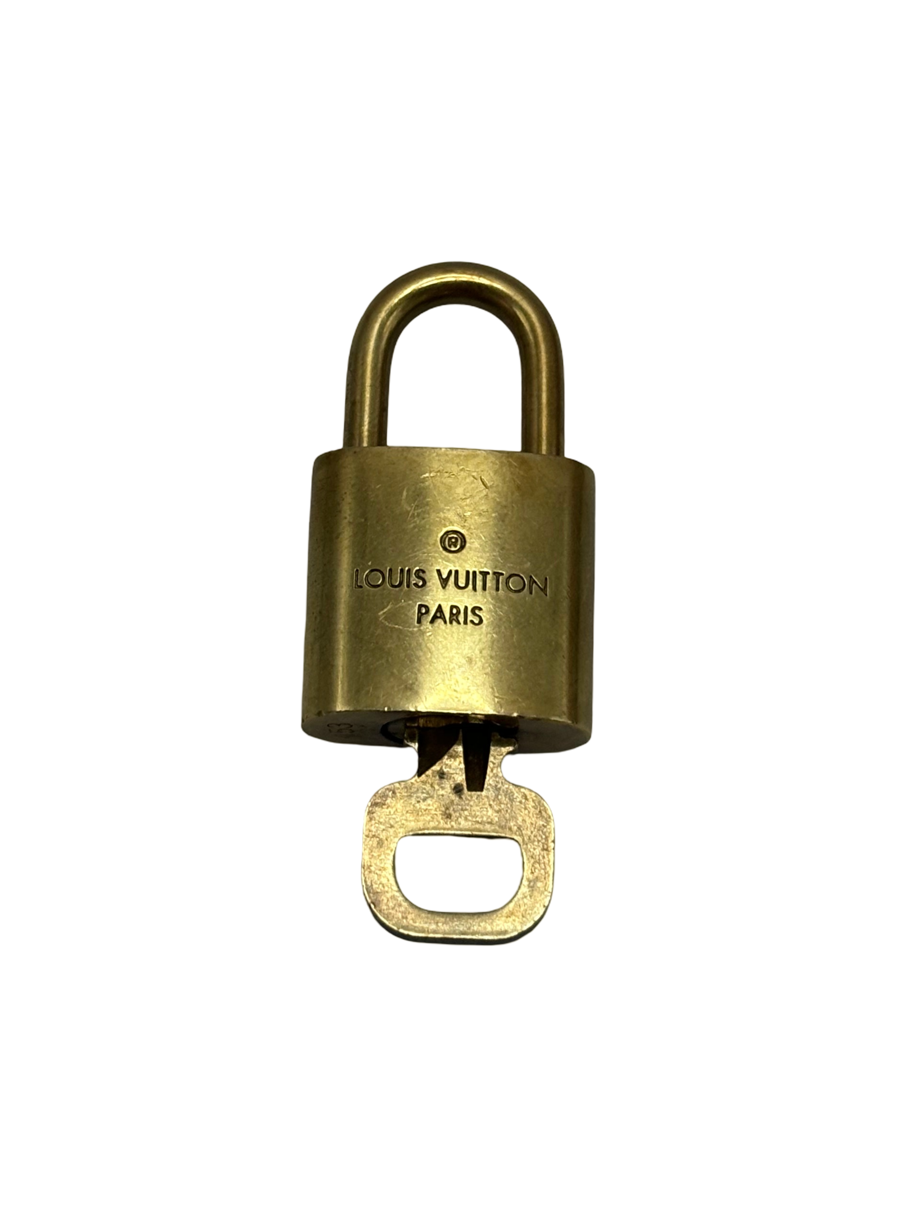 Louis Vuitton Padlock And Key Logo Metal Gold Metal Charms And Keychains Accessory (Pre-Owned)