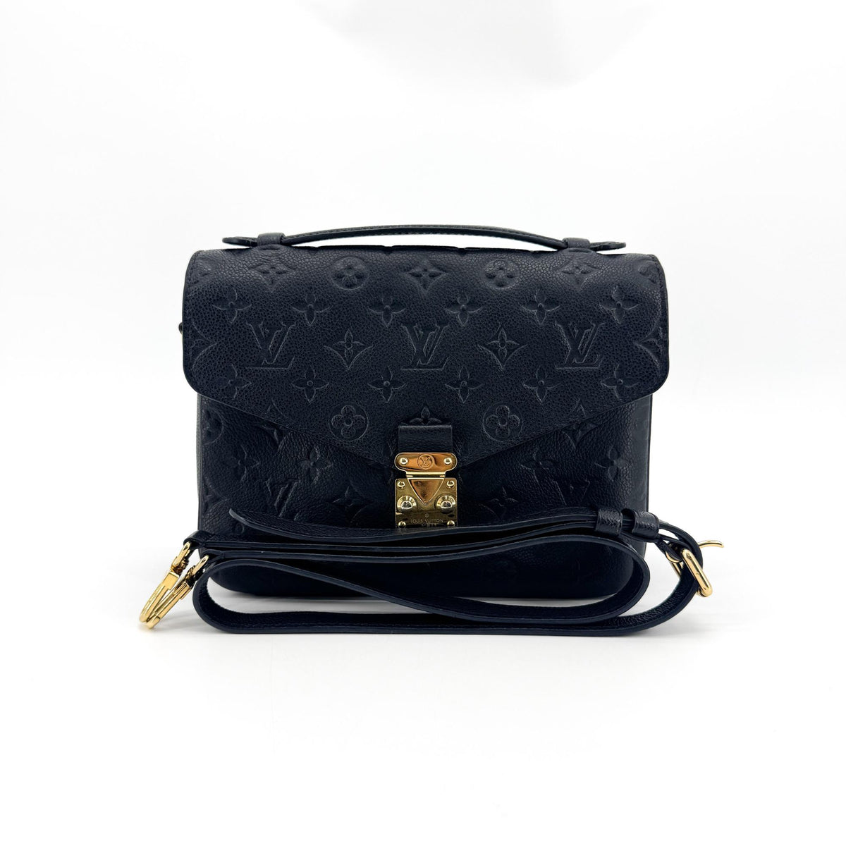 Louis Vuitton Pochette Metis Monogram Empreinte Leather Black Leather Clutche & Pouche Bag (Pre-Owned)