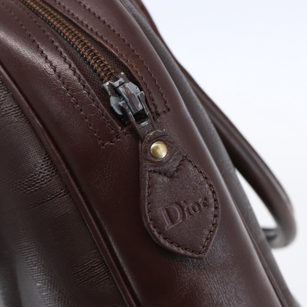 Christian Dior Vintage Trotter Diorissimo Canvas Brown Pvc Handbag (Pre-Owned)