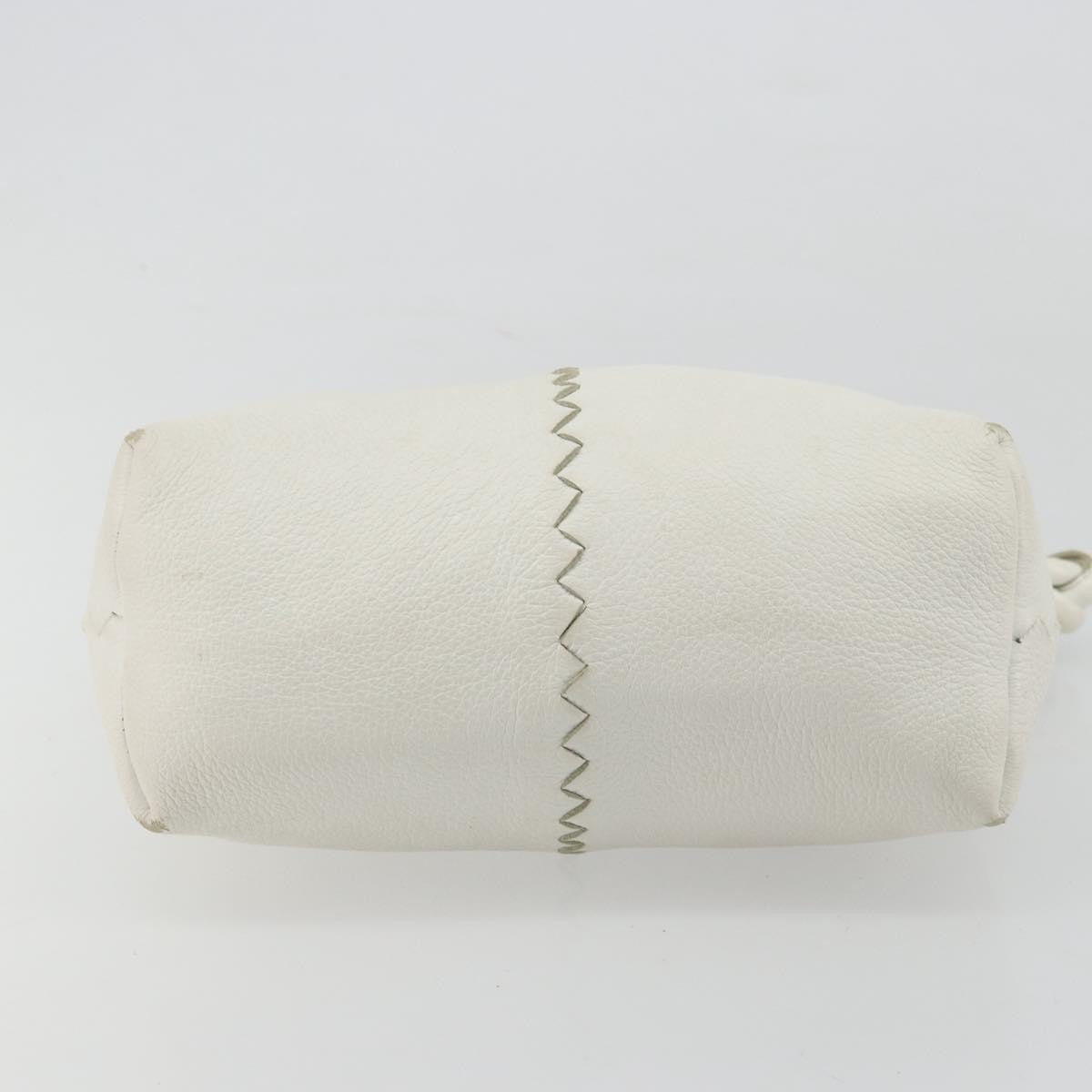 Bottega Veneta Vintage Leather White Leather Handbag (Pre-Owned)