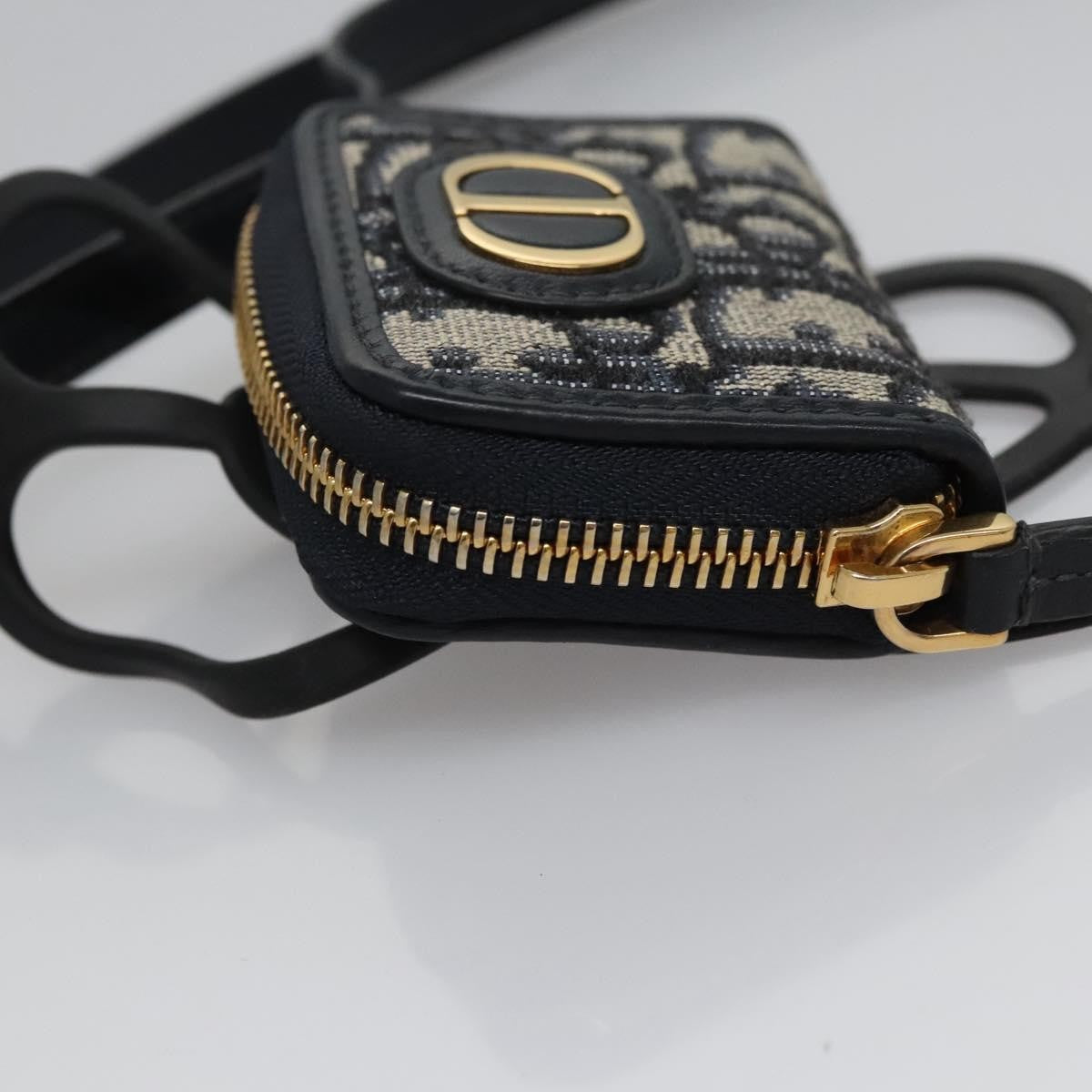 Christian Dior Trotter French Diorissimo Canvas Navy Canvas Wallets Accessory (Pre-Owned)
