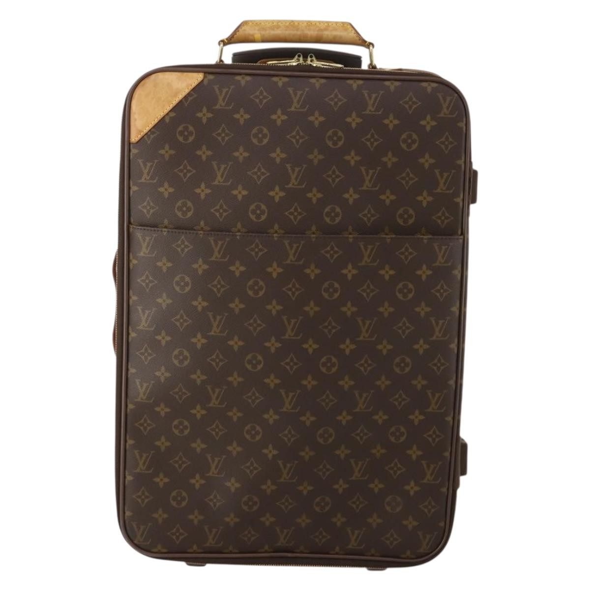 Louis Vuitton Pegase Luggage Monogram Canvas Brown Canvas Travel Bag Bag (Pre-Owned)