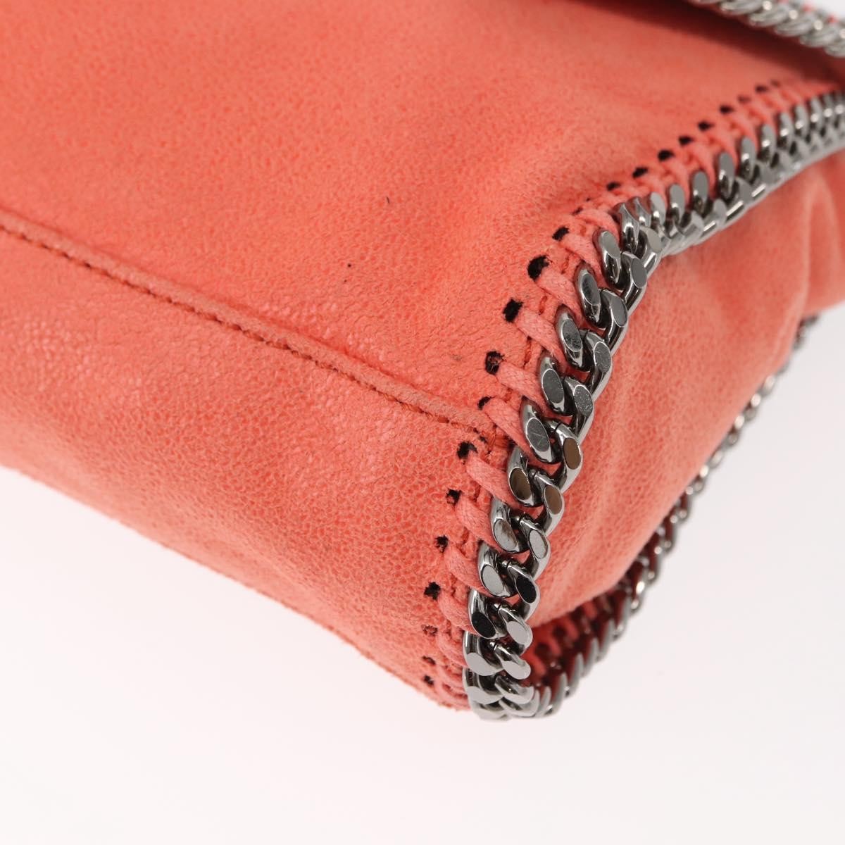 Stella Mccartney Falabella Fold Over Flap Shaggy Deer Orange Polyester Shoulder Bag Bag (Pre-Owned)