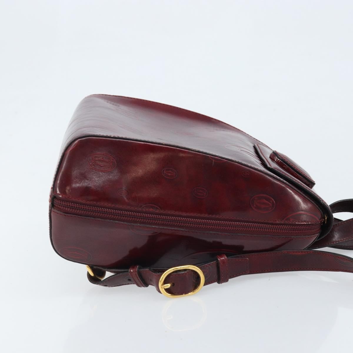 Cartier Happy Birthday Patent Leather Burgundy Patent_Leather Backpack Bag (Pre-Owned)