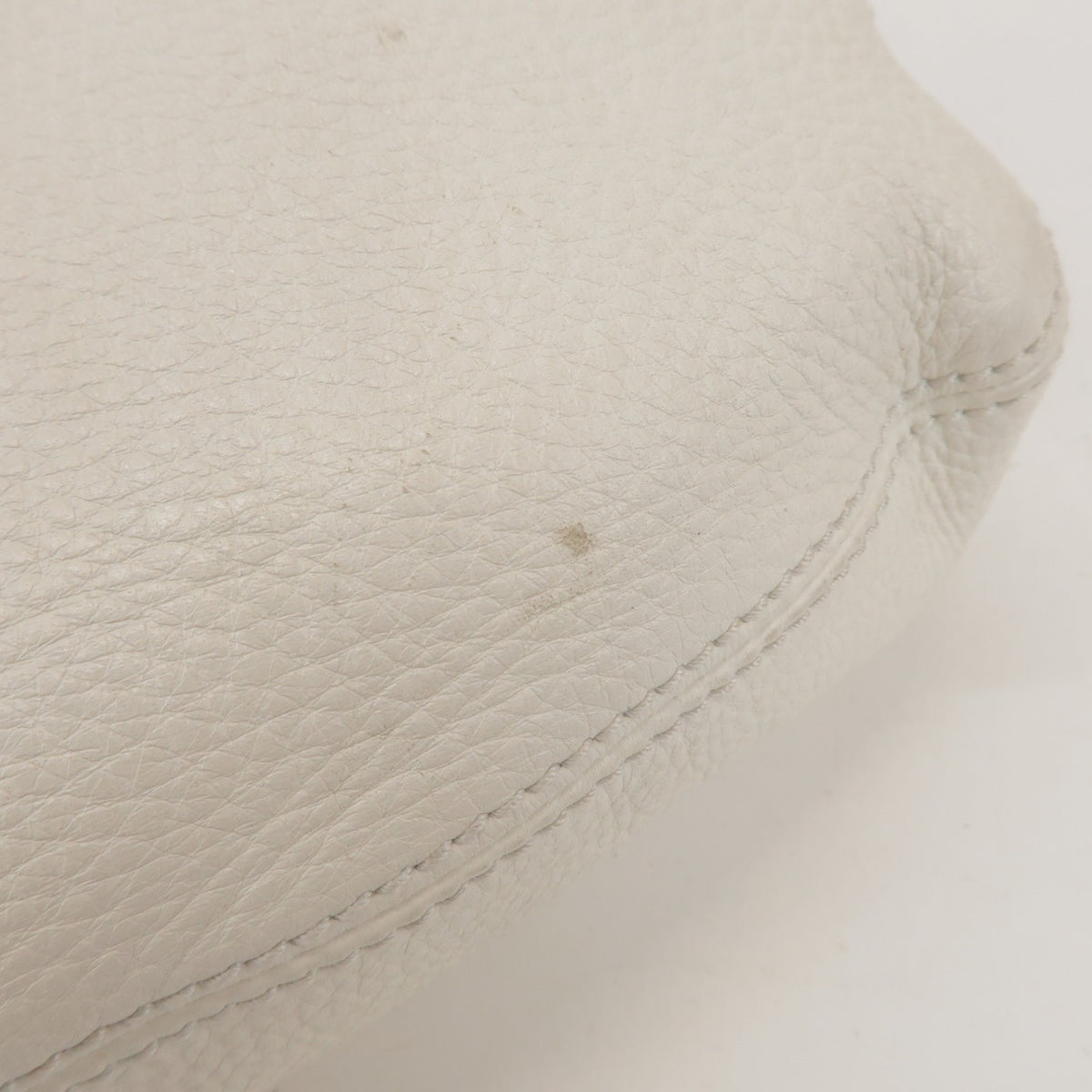 Bottega Veneta Shoulder Leather White Leather Shoulder Bag Bag (Pre-Owned)