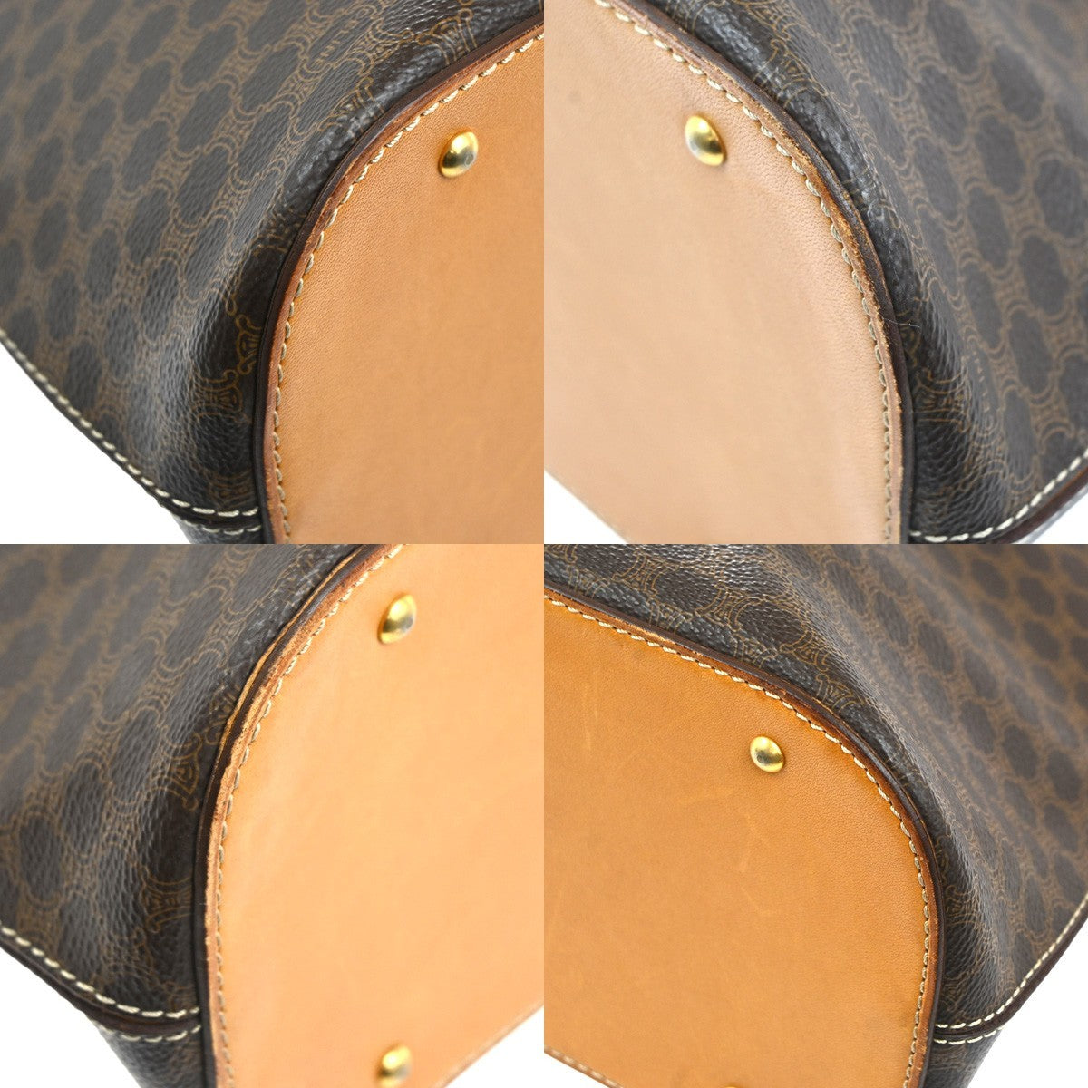 Celine Macadam Macadam With Leather Brown Pvc Handbag (Pre-Owned)