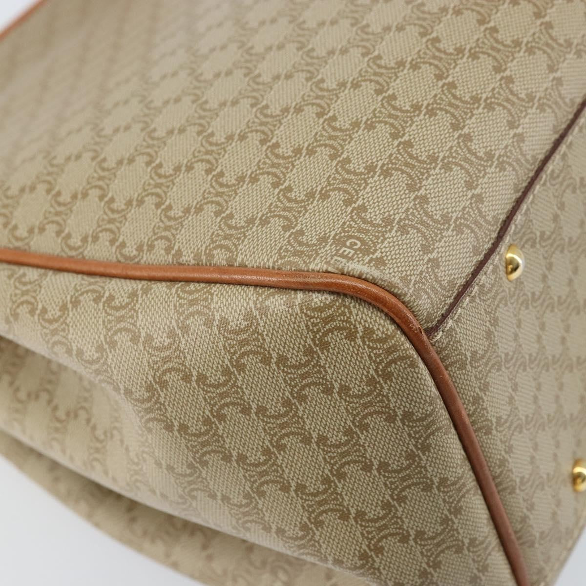 Celine Vintage Macadam Shopper Coated Canvas Beige Canvas Tote Bag Bag (Pre-Owned)