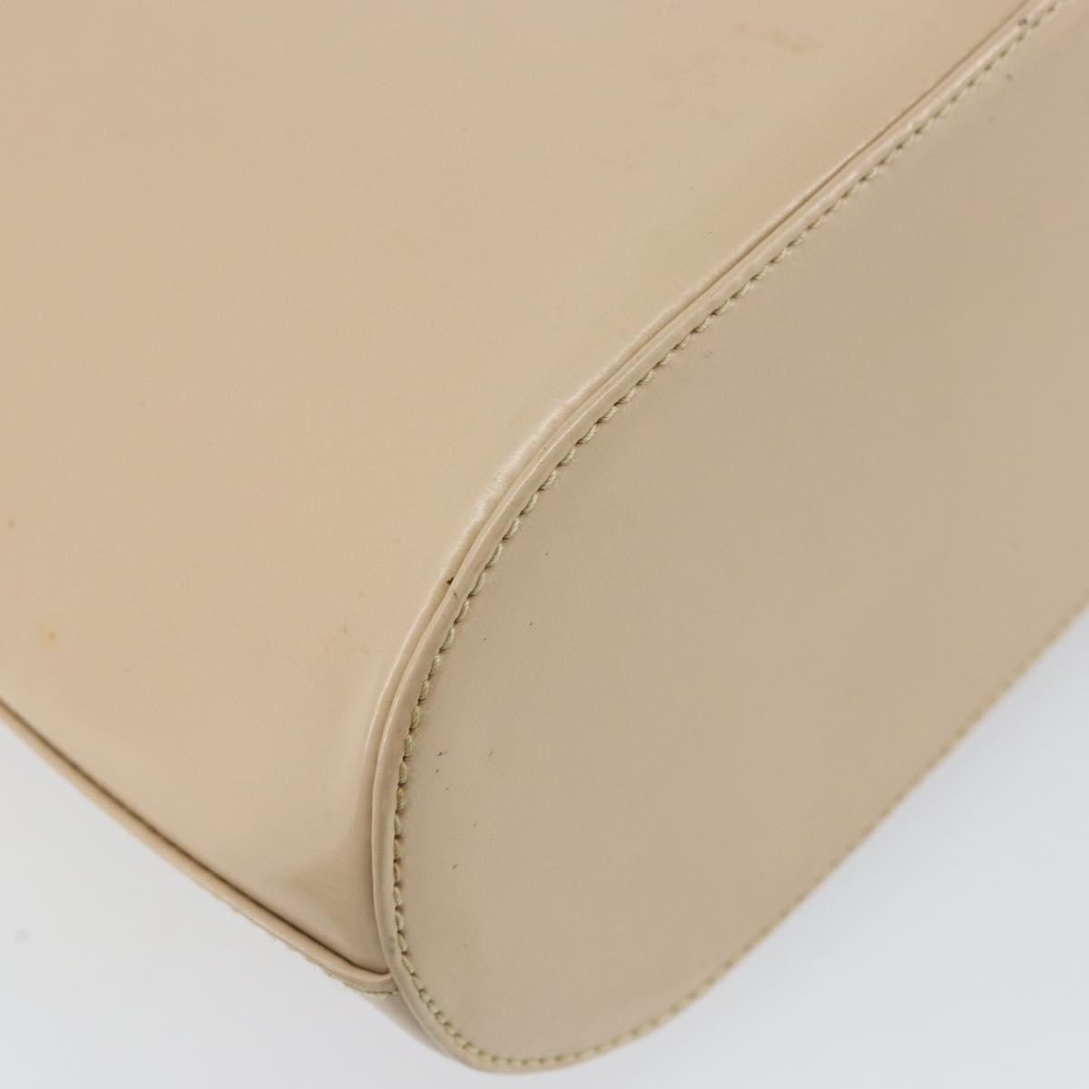 Salvatore Ferragamo Gancini Leather Beige Leather Shoulder Bag Bag (Pre-Owned)