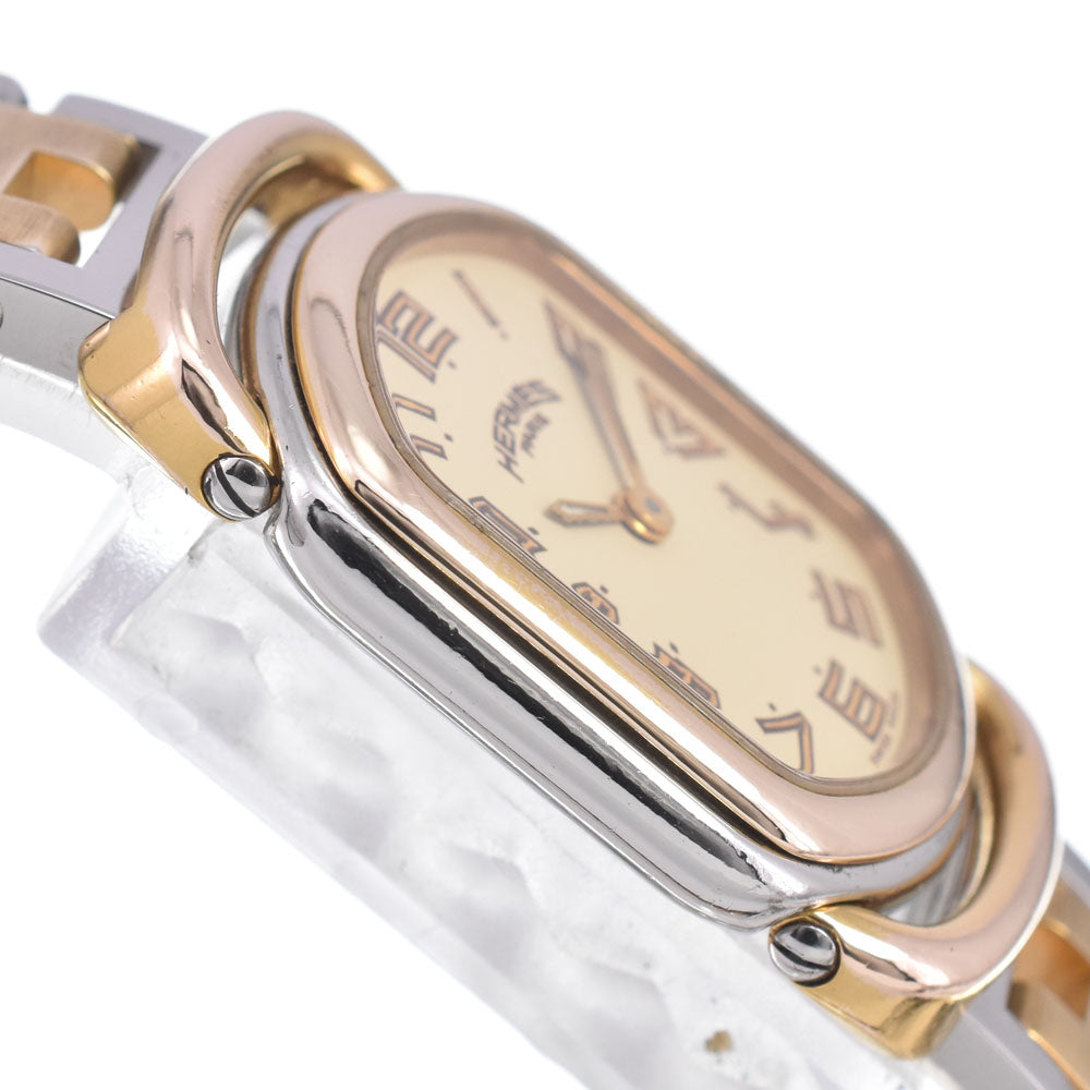 Hermes Rallye Quartz Stainless Steel And Plated Metal Watch (Pre-Owned)