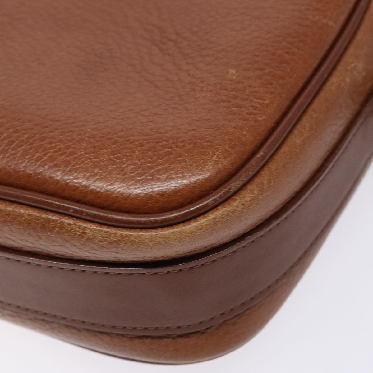 Burberry Shoulder Leather Brown Leather Shoulder Bag Bag (Pre-Owned)