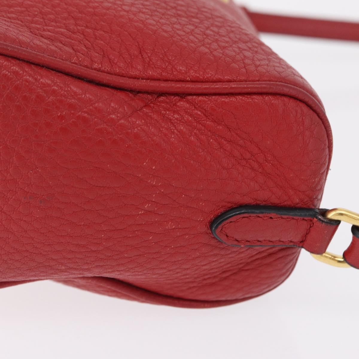 Prada Barrel Vitello Phenix Red Leather Crossbody Bag Bag (Pre-Owned)