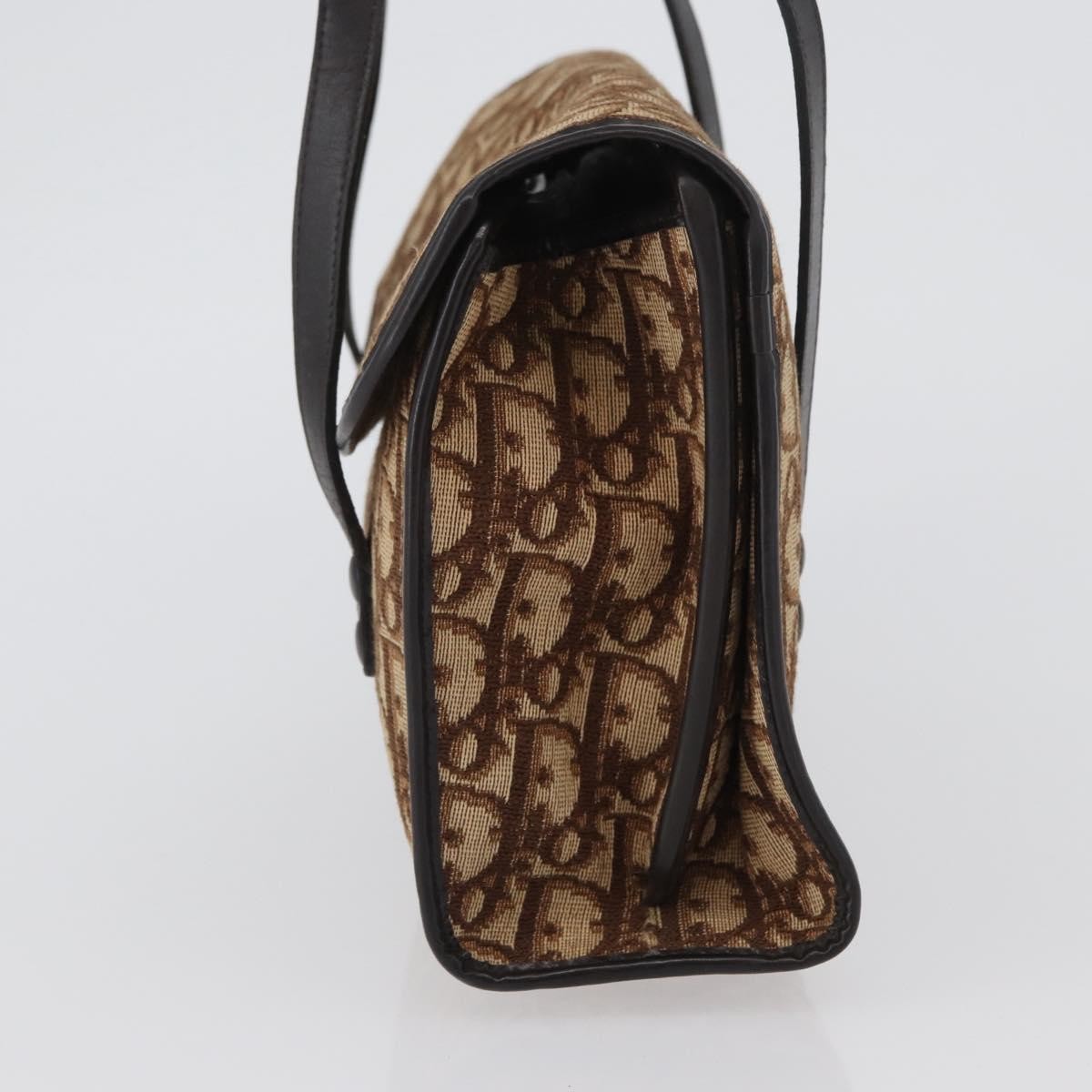 Christian Dior Trotter Canvas Beige Canvas Shoulder Bag Bag (Pre-Owned)
