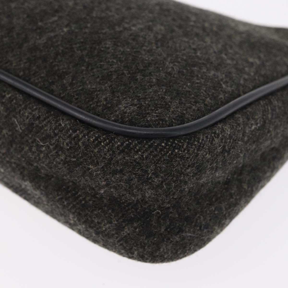 Prada Re-Edition 2000 Hobo Wool Gray Wool Handbag (Pre-Owned)