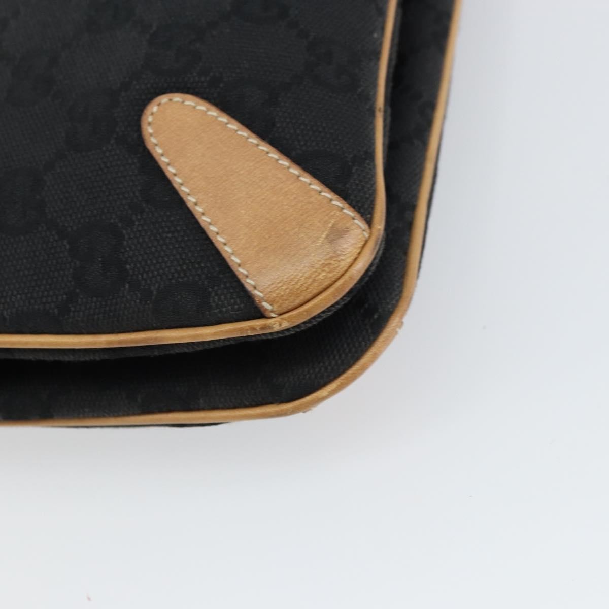 Gucci Horsebit Bracket Tote Gg Canvas And Leather Black Canvas Tote Bag Bag (Pre-Owned)