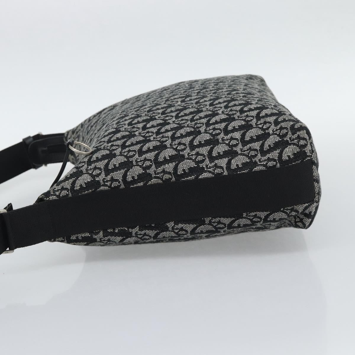 Christian Dior Vintage Trotter Messenger Diorissimo Canvas Black Canvas Shoulder Bag Bag (Pre-Owned)
