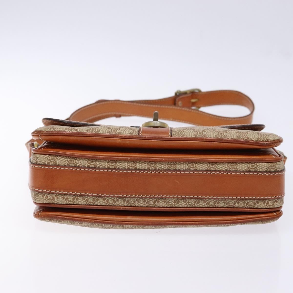 Celine Vintage Macadam Canvas And Leather Beige Canvas Bag (Pre-Owned)