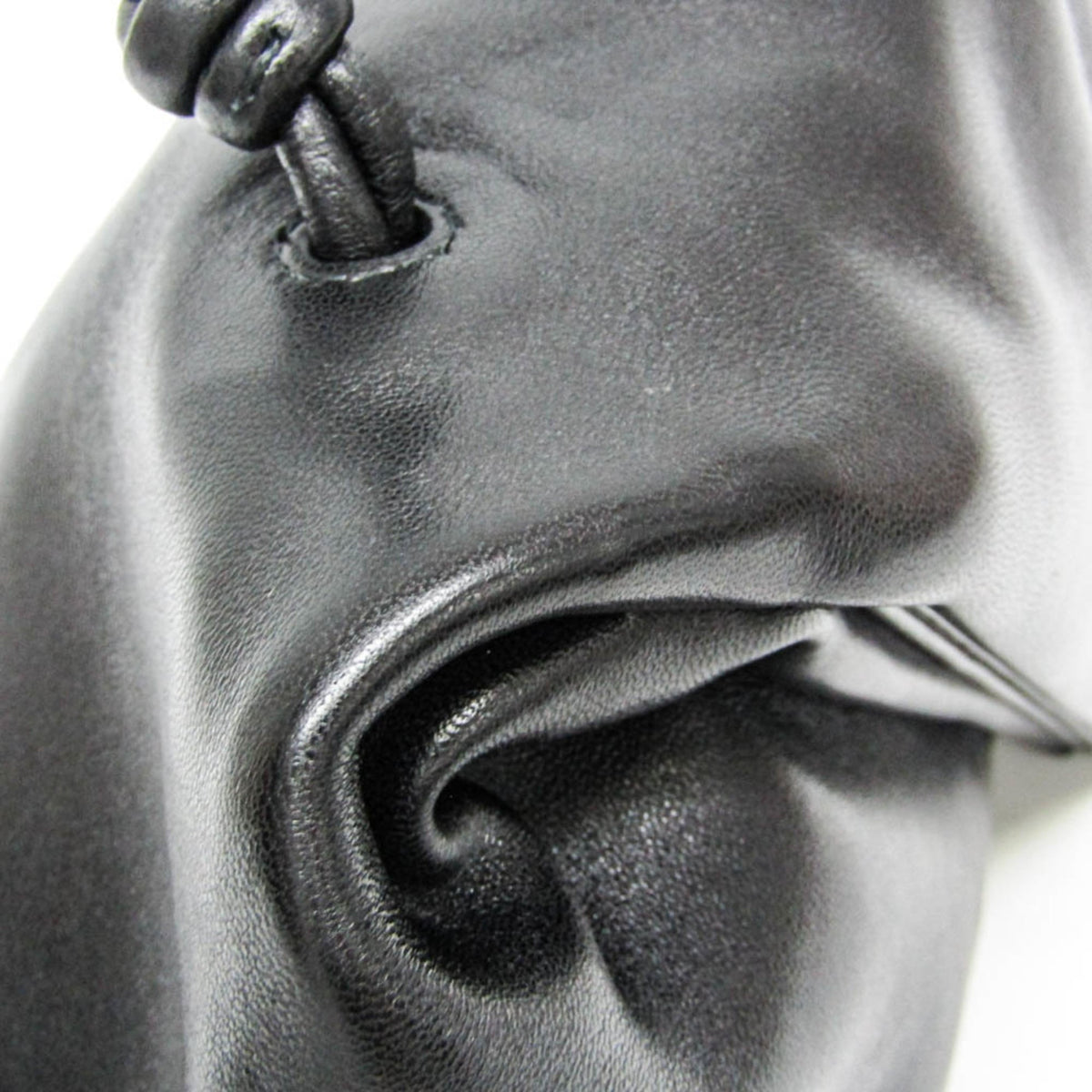 Bottega Veneta Bv Trine Fold Clutch Leather Black Leather Clutche & Pouche Bag (Pre-Owned)