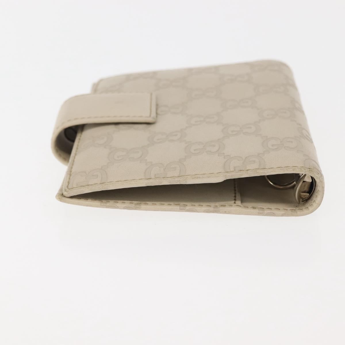 Gucci Ring Agenda Cover Guccissima Leather Beige Leather Briefcase Bag (Pre-Owned)