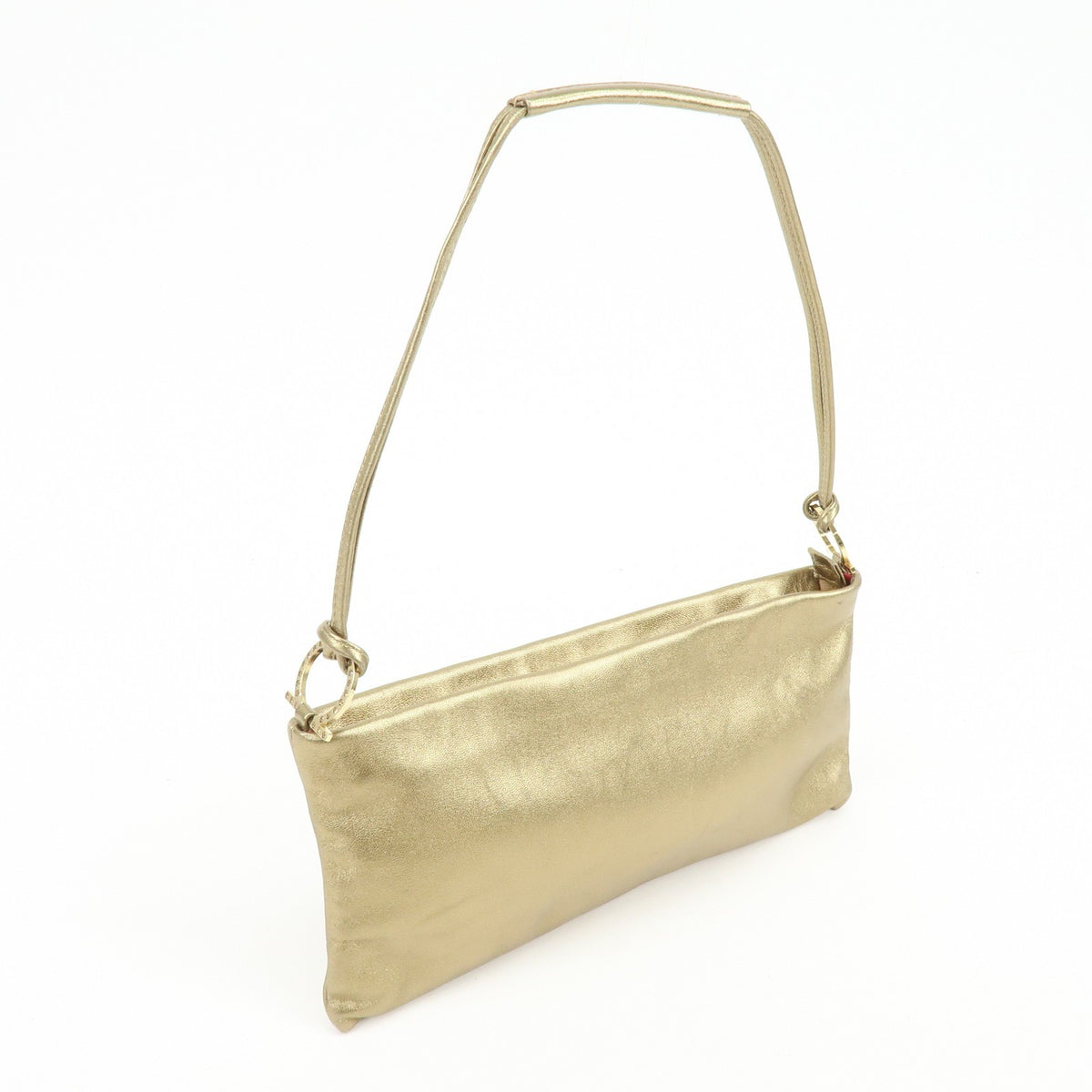 Salvatore Ferragamo Gancini Leather Gold Leather Crossbody Bag Bag (Pre-Owned)