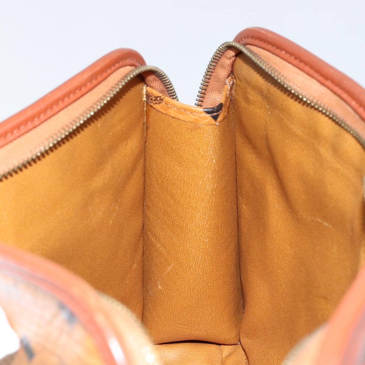 MCM Visetos Pvc Brown Canvas Clutche & Pouche Bag (Pre-Owned)