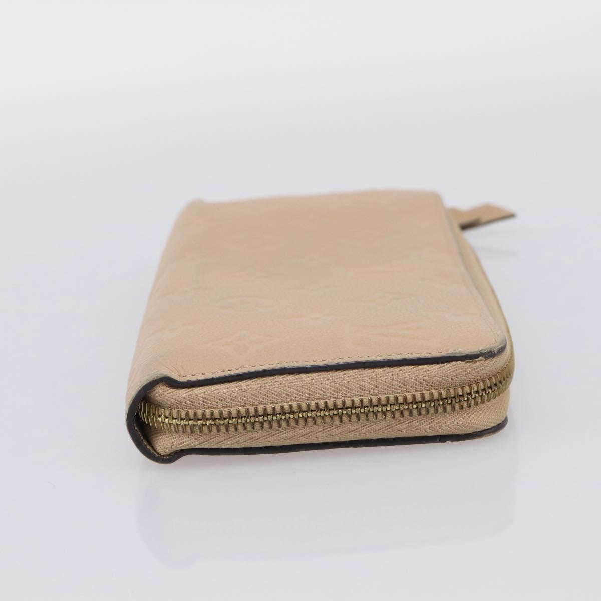 Louis Vuitton Zippy Monogram Empreinte Leather Beige Leather Wallets Accessory (Pre-Owned)