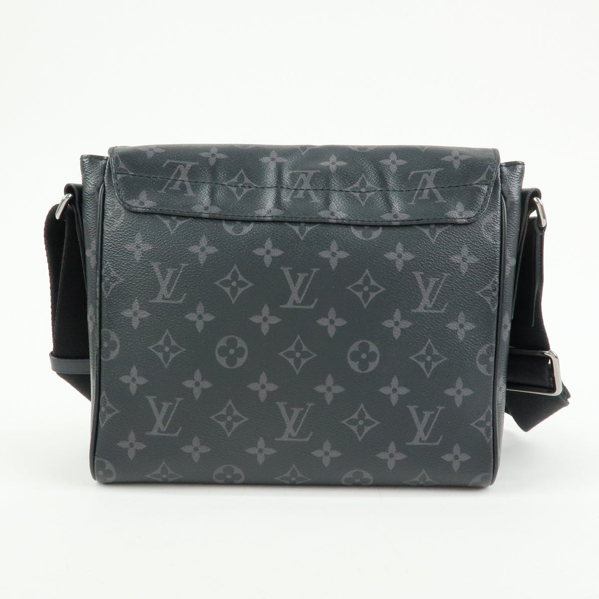 Louis Vuitton District Messenger Monogram Eclipse Canvas Gray Canvas Handbag (Pre-Owned)
