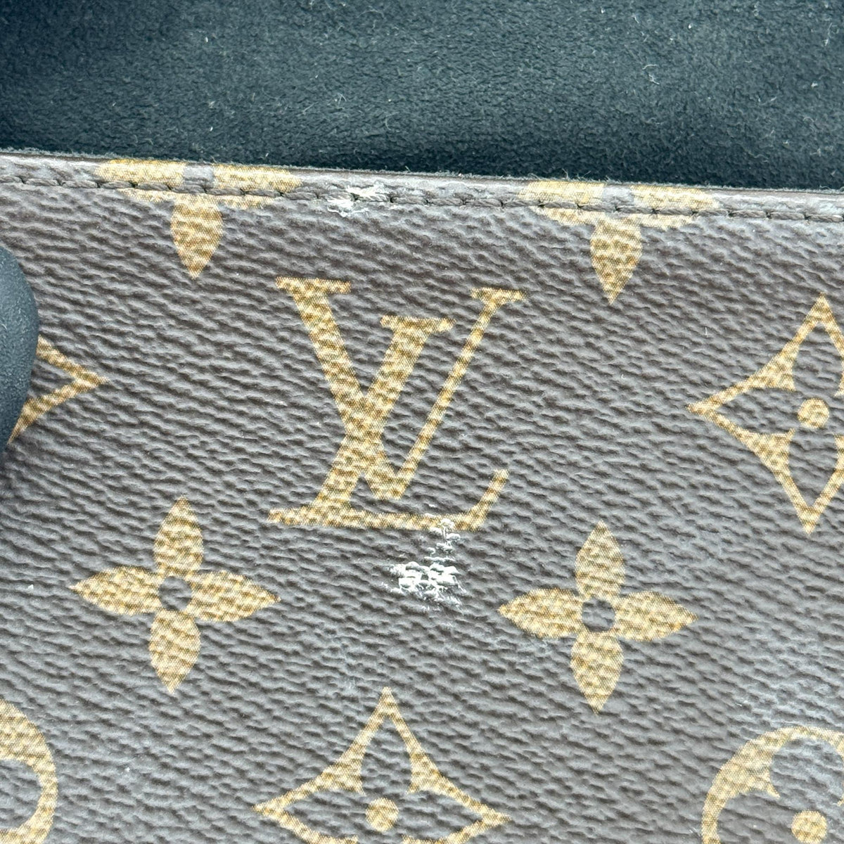 Louis Vuitton Locky Monogram Canvas With Leather Black Canvas Handbag (Pre-Owned)