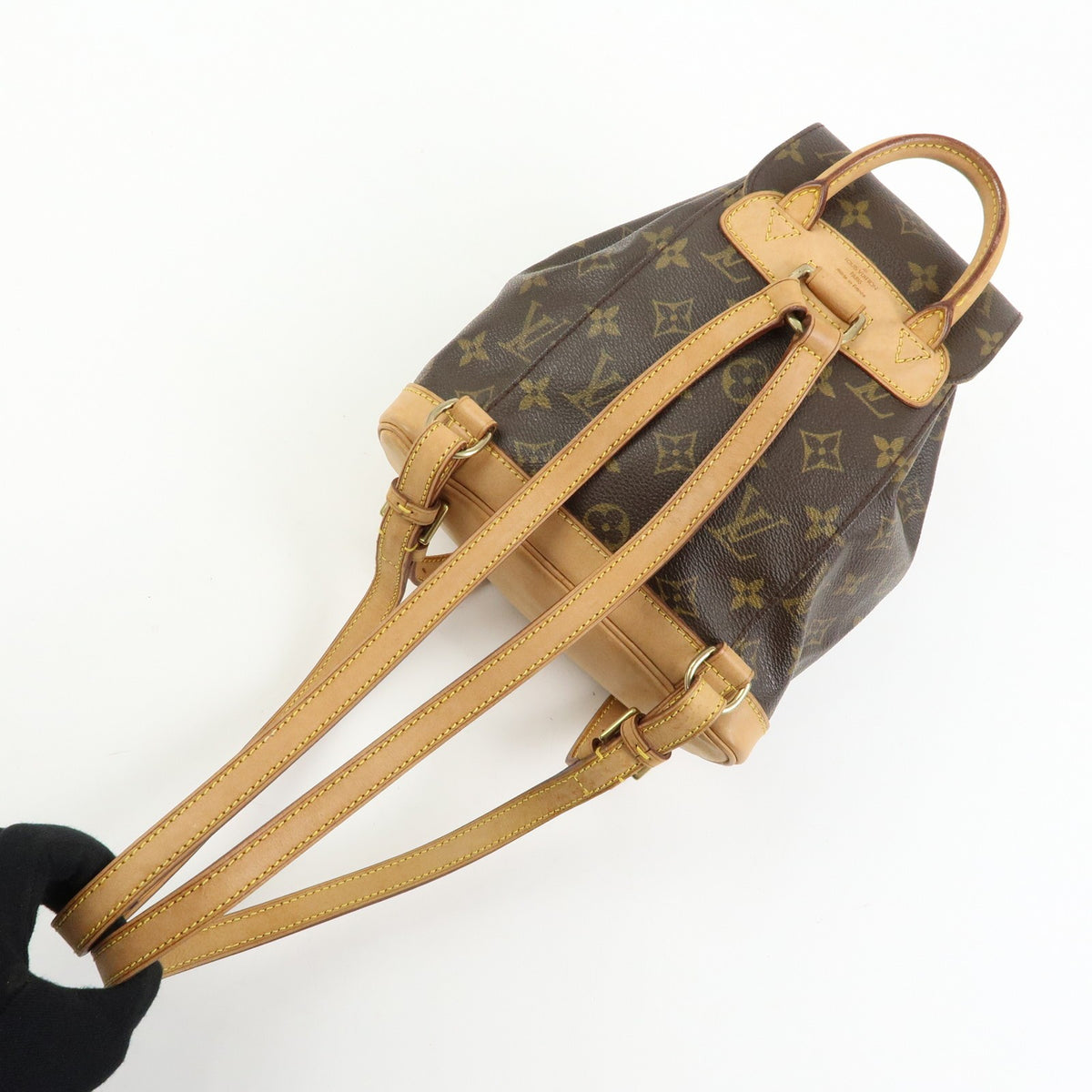 Louis Vuitton Vintage Montsouris Monogram Canvas Brown Canvas Backpack Bag (Pre-Owned)