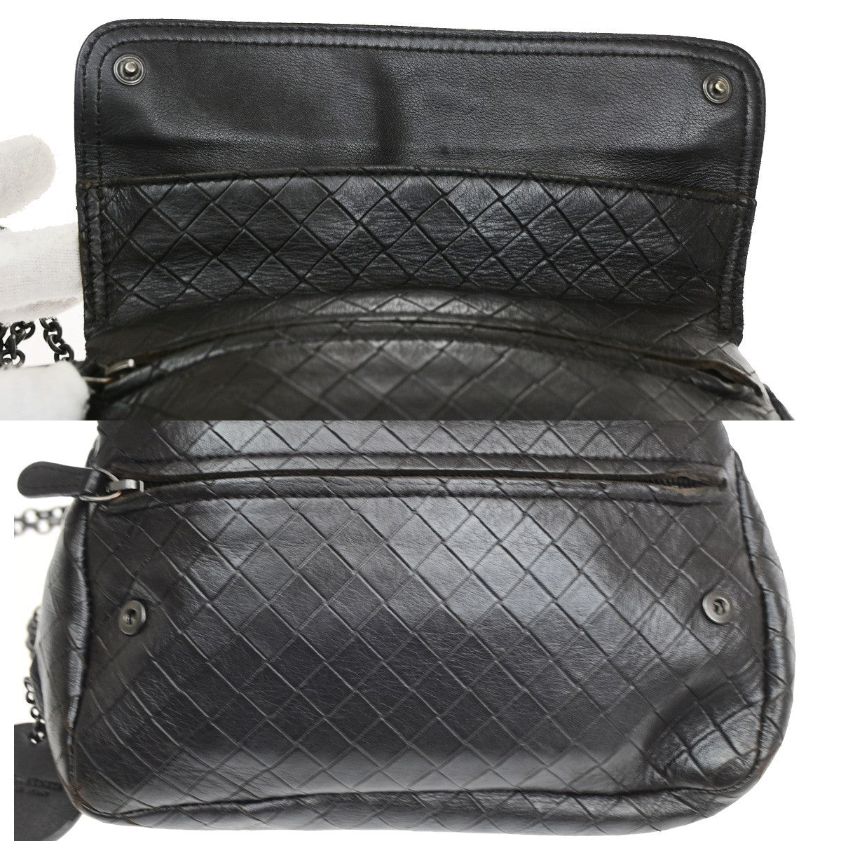 Bottega Veneta Expandable Chain Crossbody Leather Brown Leather Shoulder Bag Bag (Pre-Owned)