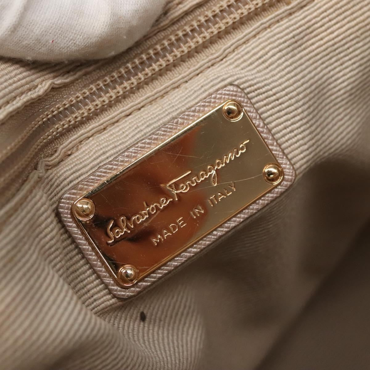 Salvatore Ferragamo Vala Nylon Beige Nylon Handbag (Pre-Owned)