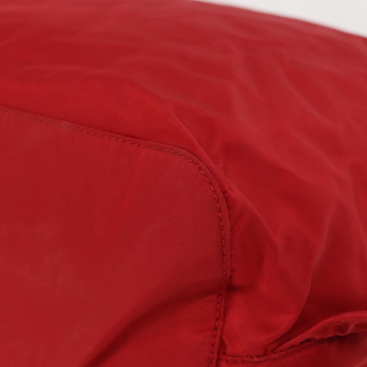 Prada Double Front Pocket Tessuto Red Nylon Backpack Bag (Pre-Owned)