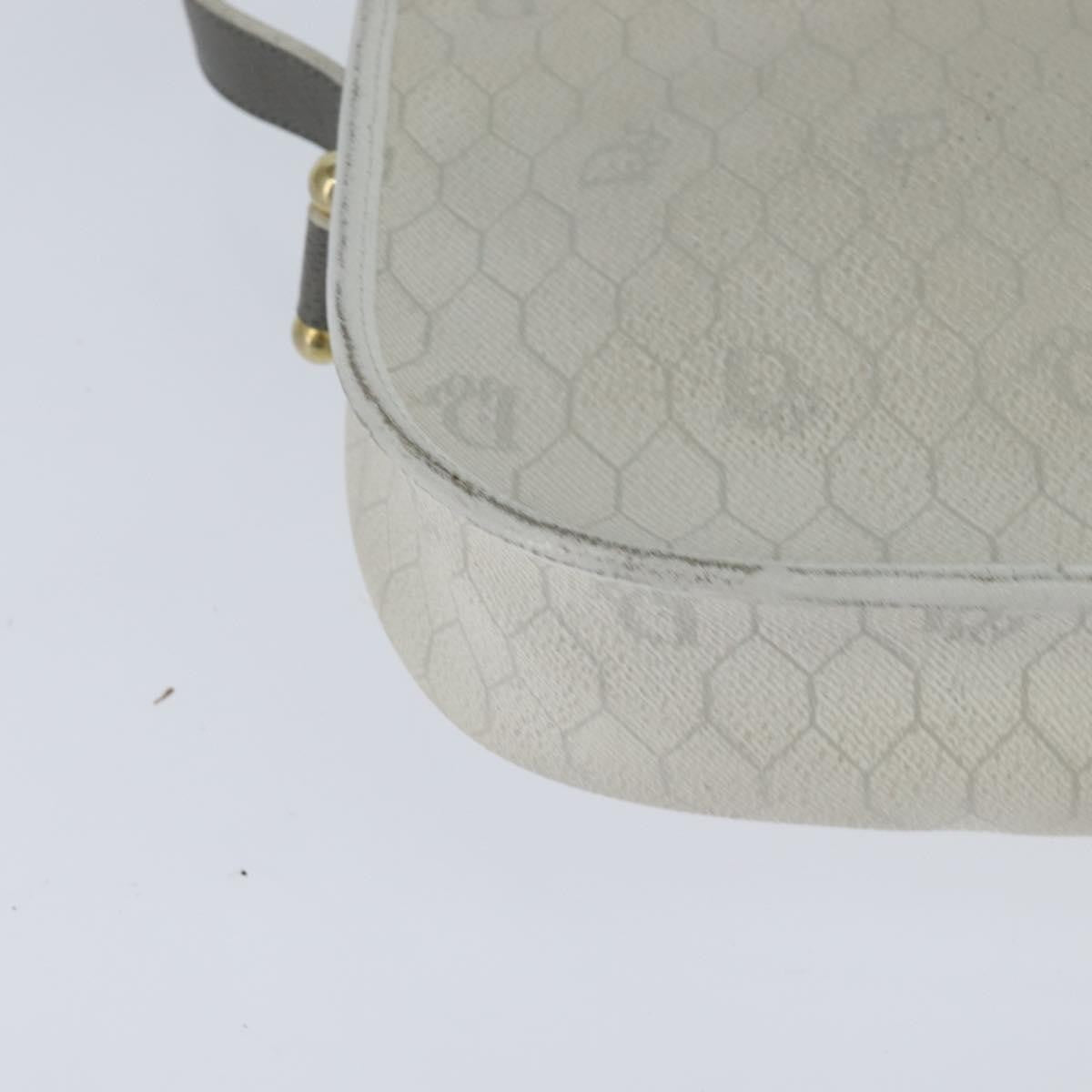 Christian Dior Vintage Honeycomb Flap Coated Canvas White Canvas Wallets Accessory (Pre-Owned)