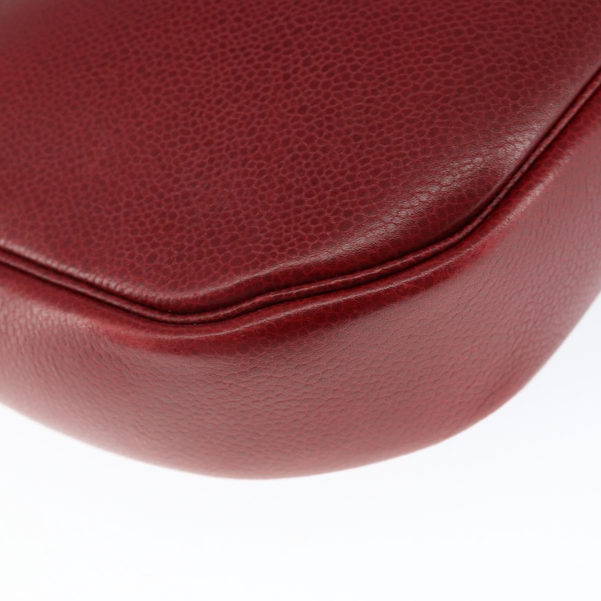Christian Dior Vintage Leather Red Leather Shoulder Bag Bag (Pre-Owned)