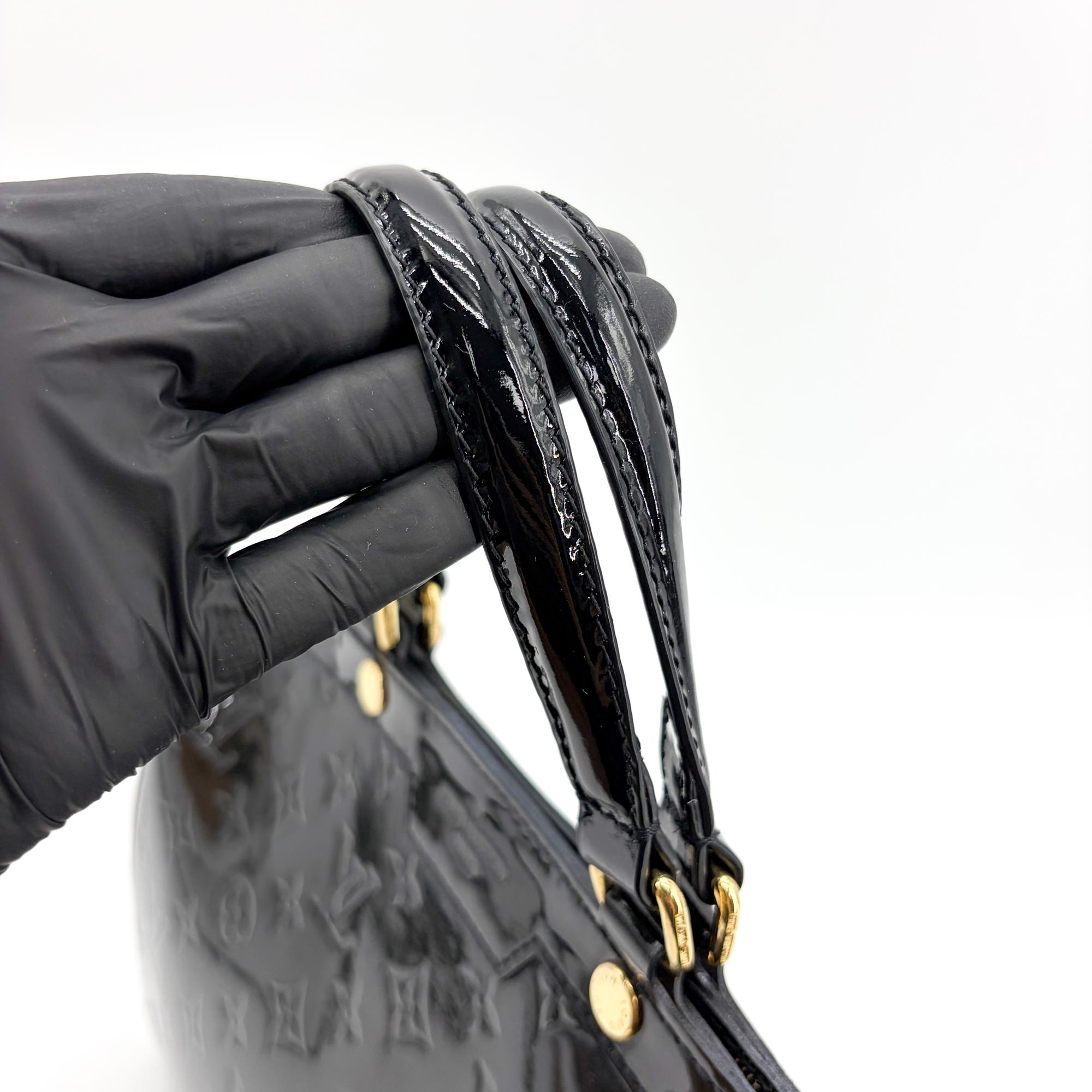 Louis Vuitton Brea Nm Monogram Vernis Black Patent_Leather Handbag (Pre-Owned)