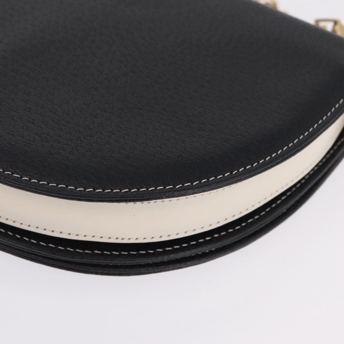 Fendi Shoulder Leather Black Leather Shoulder Bag Bag (Pre-Owned)