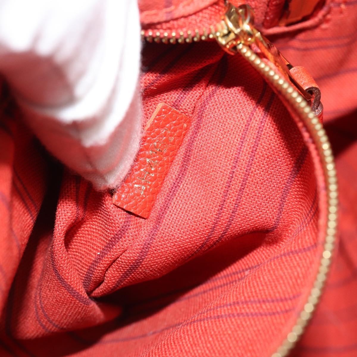 Louis Vuitton Speedy Bandouliere Monogram Empreinte Leather Red Leather Handbag (Pre-Owned)