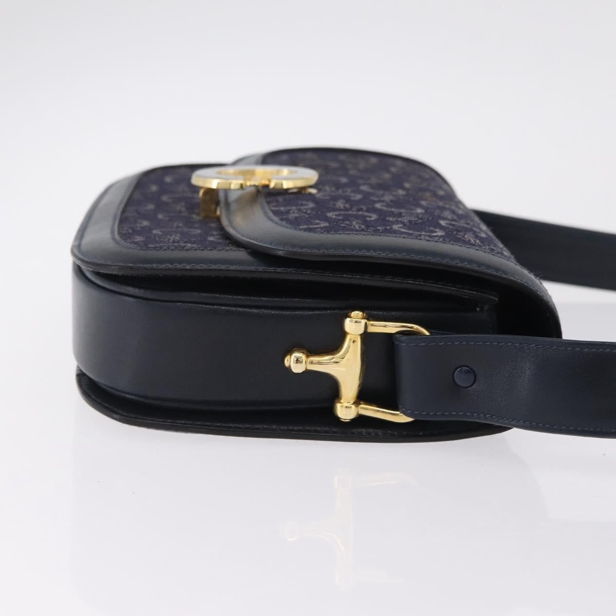 Celine C Sulky Horse Carriage Canvas Navy Canvas Handbag (Pre-Owned)