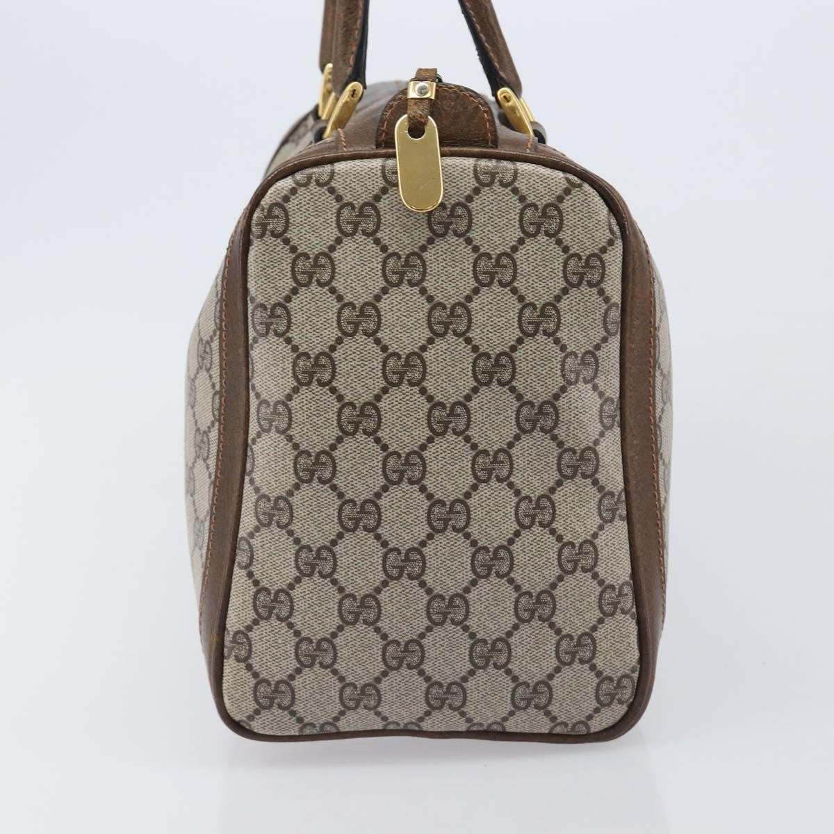 Gucci Gg Supreme Gg Canvas Beige Pvc Handbag (Pre-Owned)