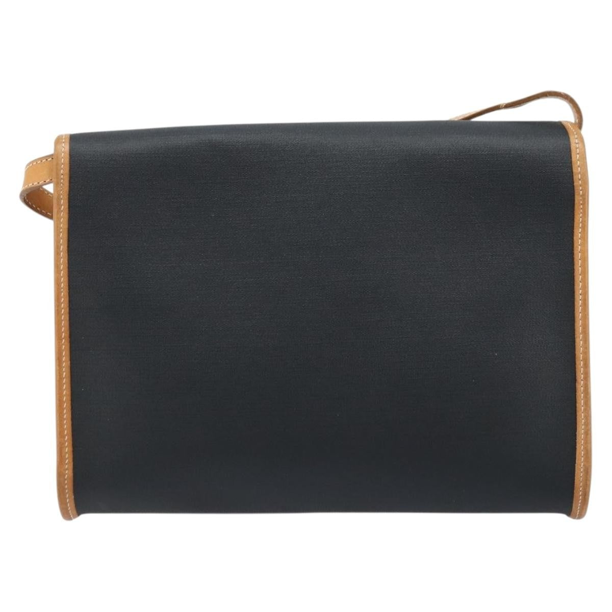 Christian Dior Cd Shoulder Bag Canvas And Leather Black Canvas Shoulder Bag Bag (Pre-Owned)