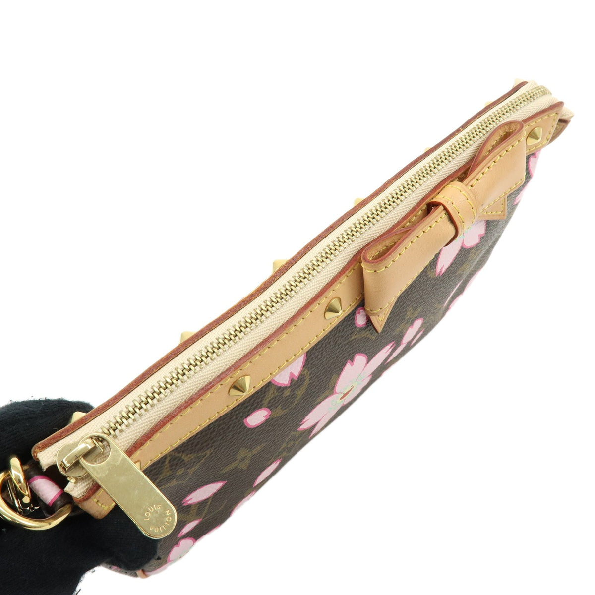 Louis Vuitton Pochette Accessoires Limited Edition Cherry Blossom Monogram Brown Canvas Clutche & Pouche Bag (Pre-Owned)