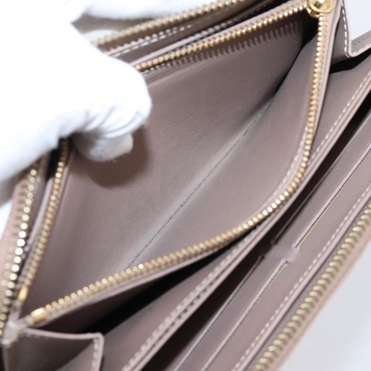Louis Vuitton Zippy Monogram Vernis Beige Patent_Leather Wallets Accessory (Pre-Owned)