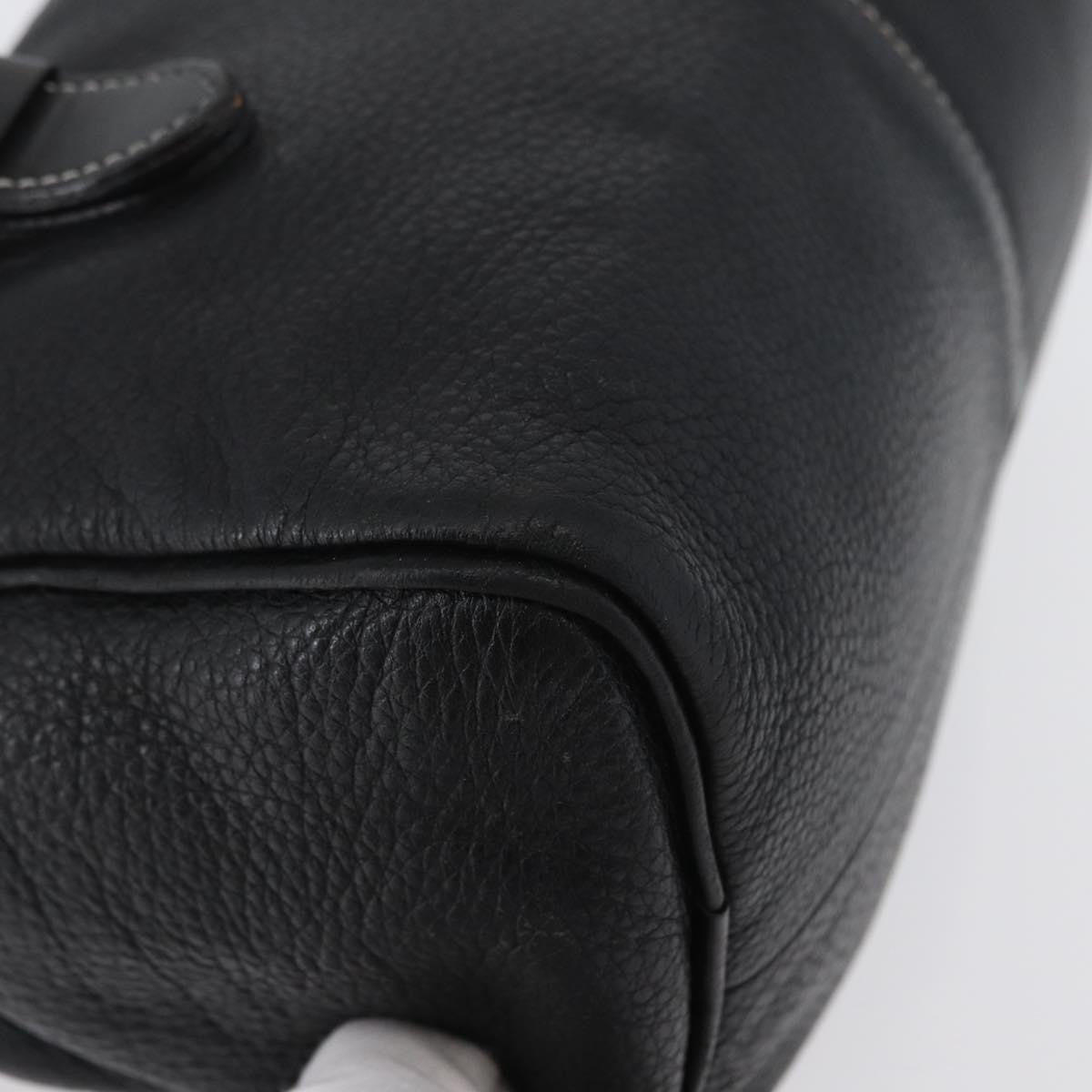 Burberry Vintage Leather Black Leather Handbag (Pre-Owned)