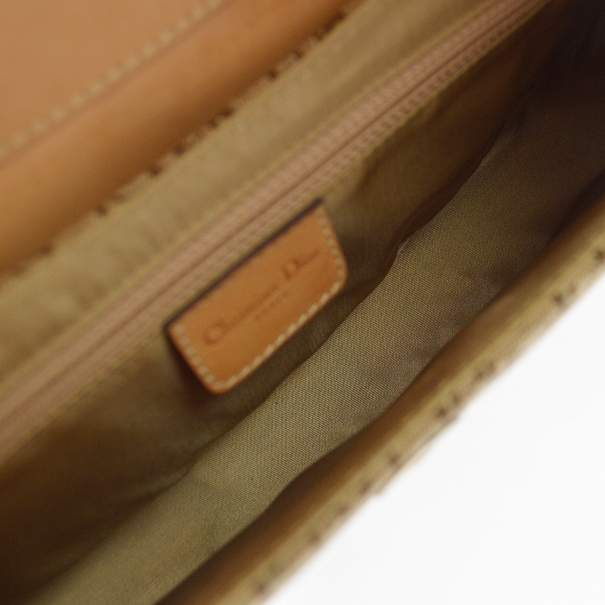 Christian Dior Vintage Street Chic Columbus Diorissimo Canvas With Leather Brown Canvas Shoulder Bag Bag (Pre-Owned)