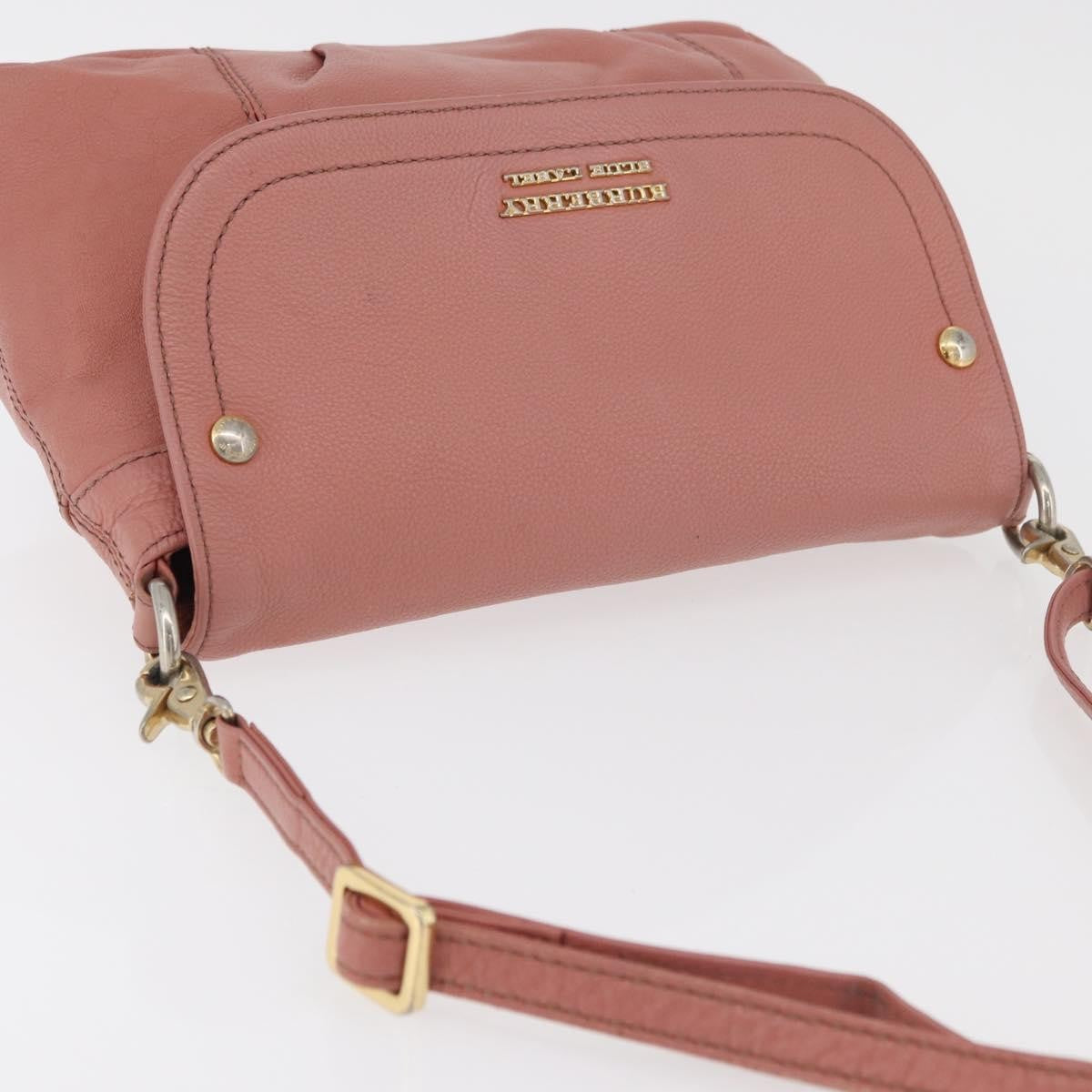 Burberry Blue Label Nylon Pink Leather Shoulder Bag Bag (Pre-Owned)