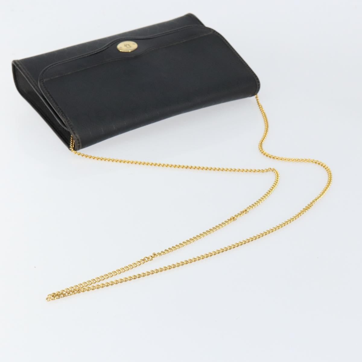Christian Dior Vintage Honeycomb Flap Coated Canvas Black Canvas Shoulder Bag Bag (Pre-Owned)