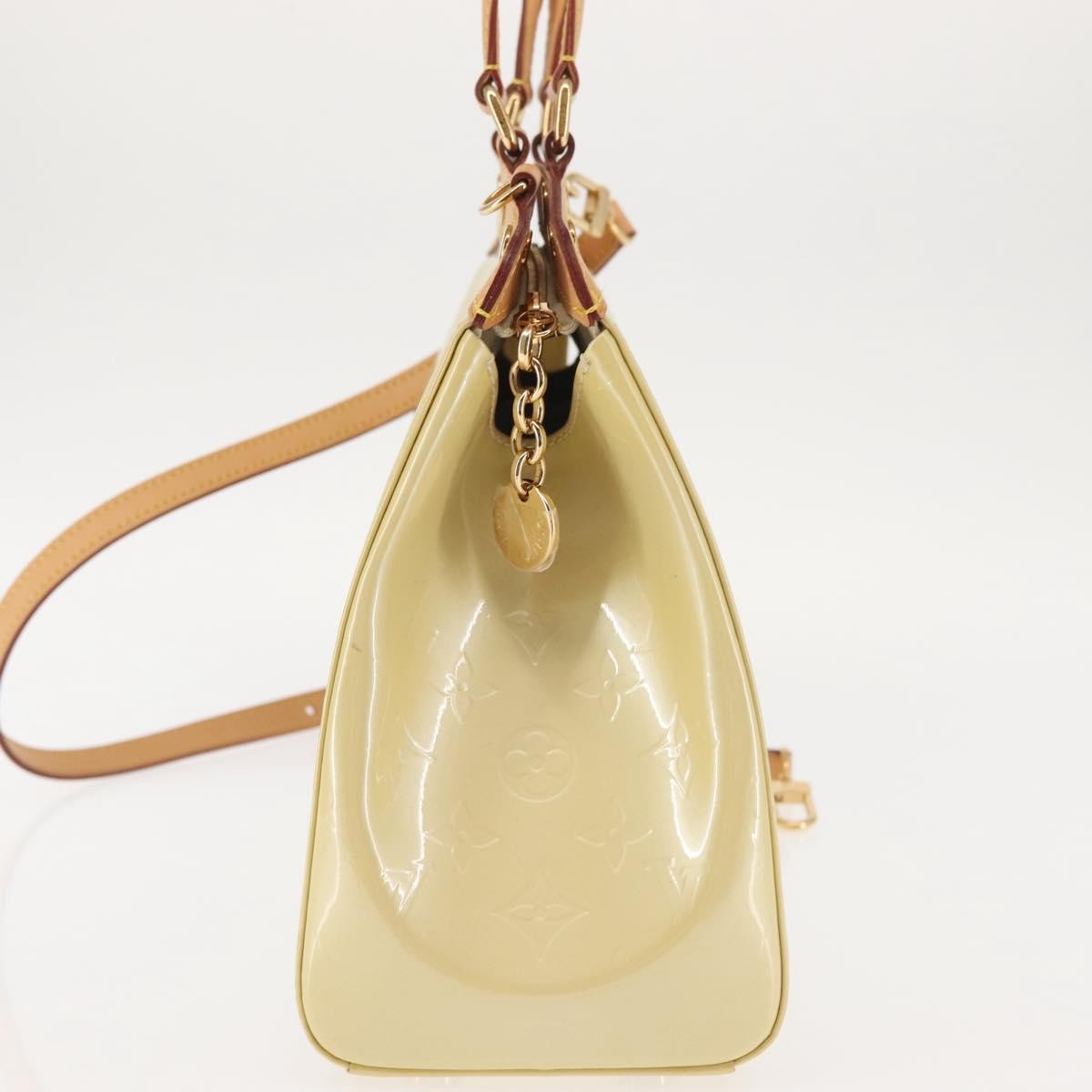 Louis Vuitton Brea Monogram Vernis Beige Patent_Leather Bag (Pre-Owned)