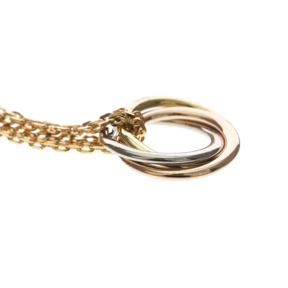 Cartier Trinity Choker 18K Tricolor Gold Gold Gold Necklace Jewelry (Pre-Owned)